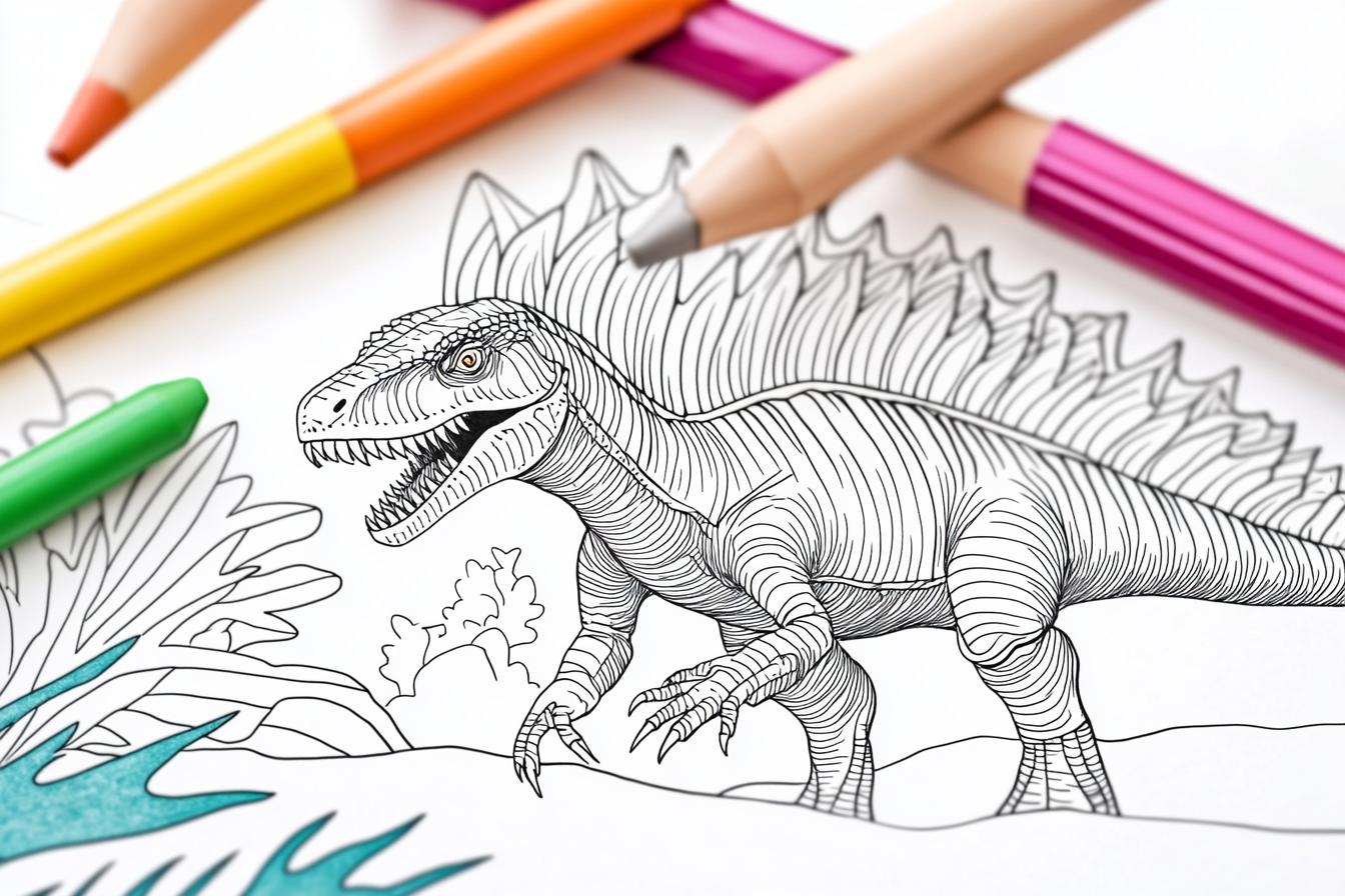 Spinosaurus Coloring Pages Free Printable PDF Spinosaurus Coloring Pages