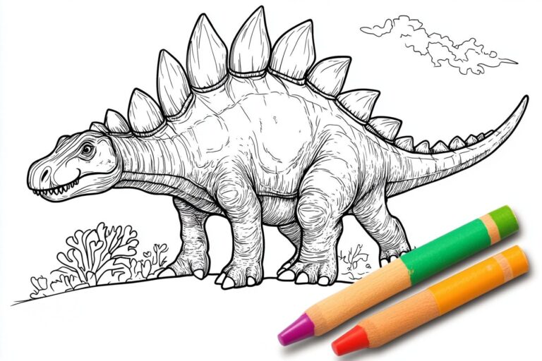 Stegosaurus Coloring Pages : Unleash Creativity with Dinosaur Fun