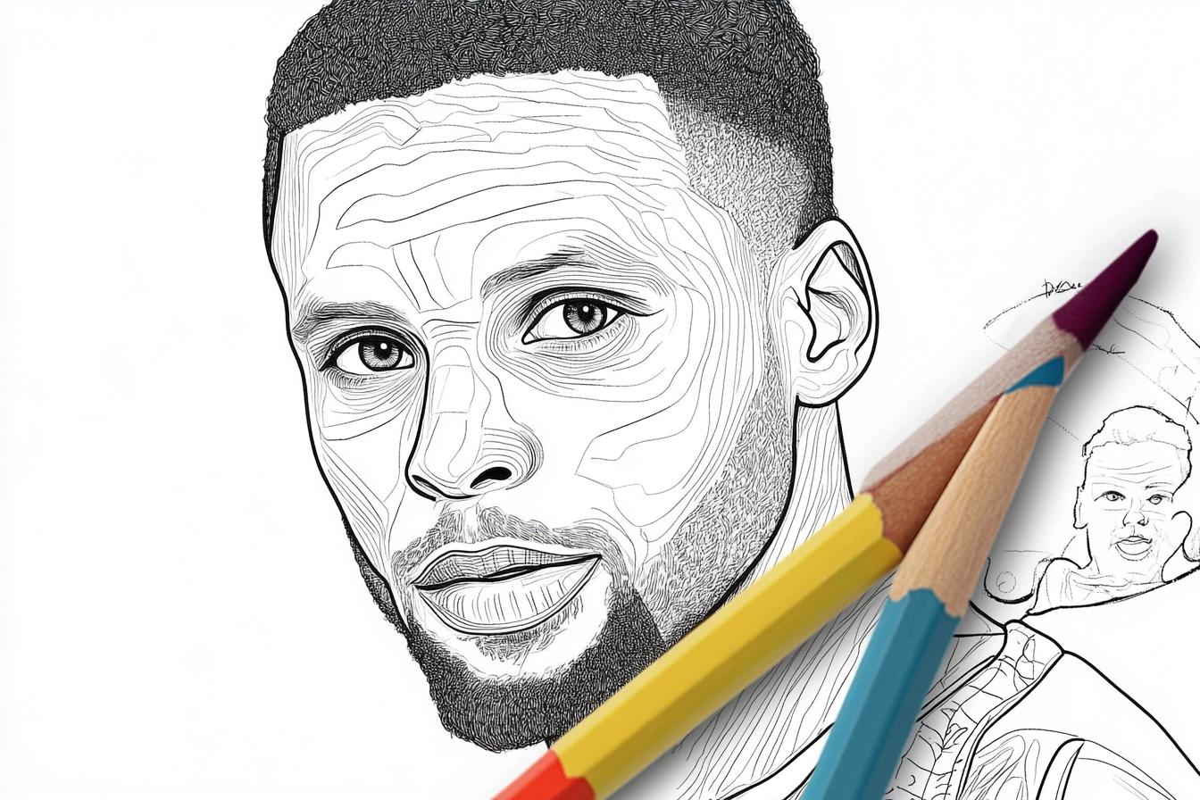 Steph Curry Coloring Pages Free Printable PDF Steph Curry Coloring Pages