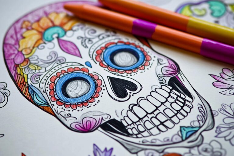 Sugar Skull Coloring Pages : Celebrate Life with Art