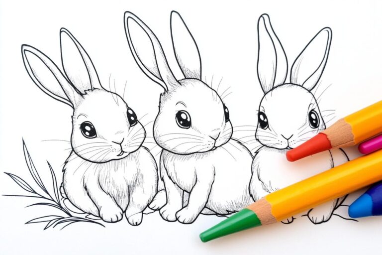 Sunny Bunnies Coloring Pages : Fun and Educational Coloring Activities for Kids