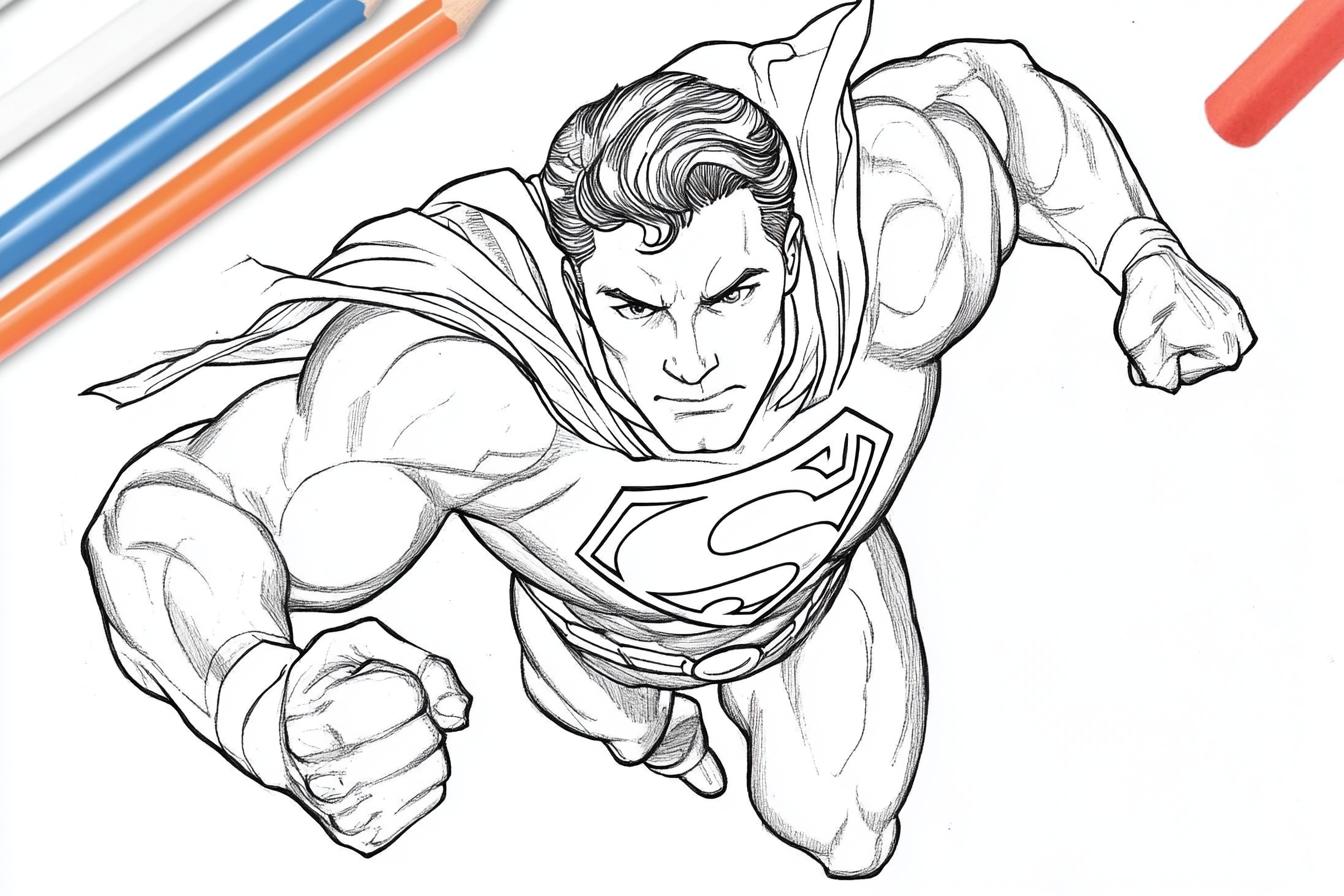 Free Printable PDF Superhero Coloring Pages