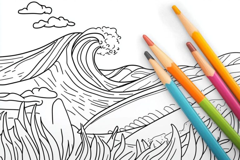 Surfing Coloring Pages : Ride the Waves of Creativity