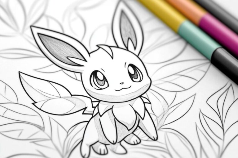 Sylveon Coloring Pages : Color Your Own Pokémon Fantasy