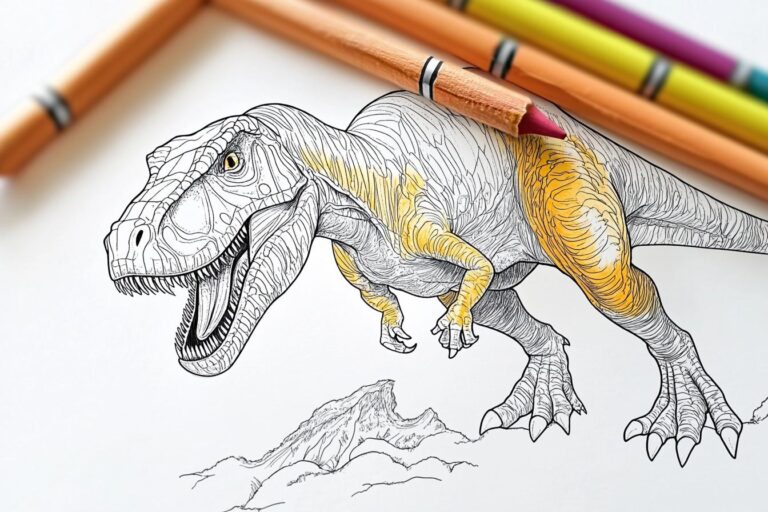 T-Rex Coloring Pages : Roar into Creative Fun