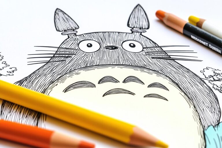 Totoro Coloring Pages : Free Printable Totoro Images for Kids and Adults