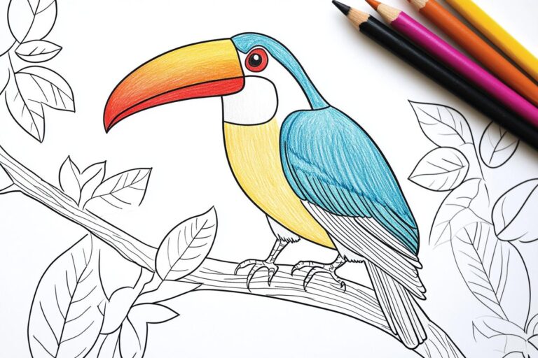 Toucan Coloring Pages : Fun & Free Printable Toucan Illustrations for Kids