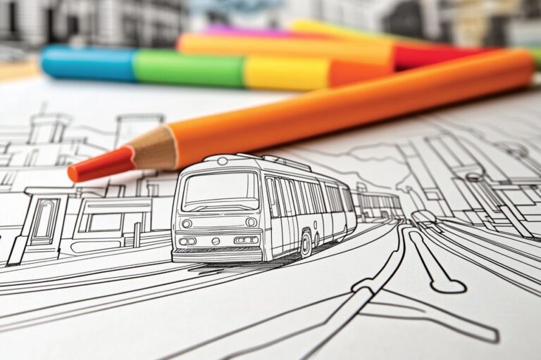 Transportation Coloring Pages : Color Your Way Through Vehicles and Modes