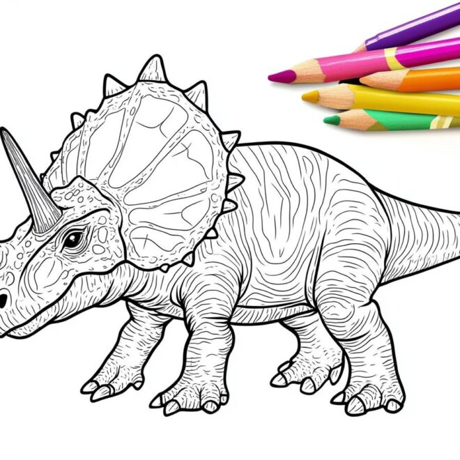 Triceratops Coloring Pages : Unleash Your Inner Artist with Dinosaur Fun