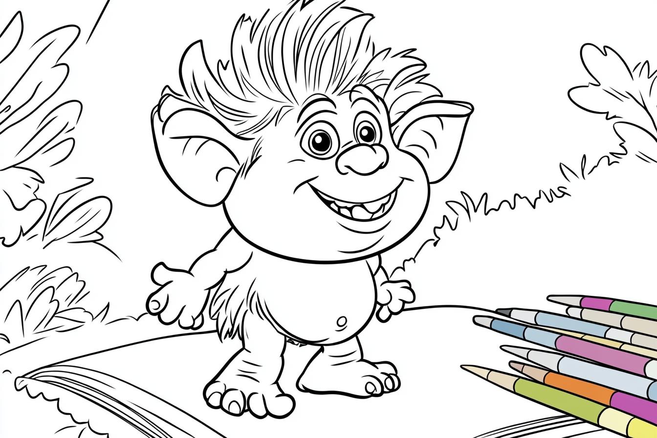 Trolls Coloring Pages Free Printable PDF Trolls Coloring Pages