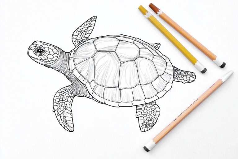 Turtle Coloring Pages : Fun & Educational Coloring for Kids & Adults