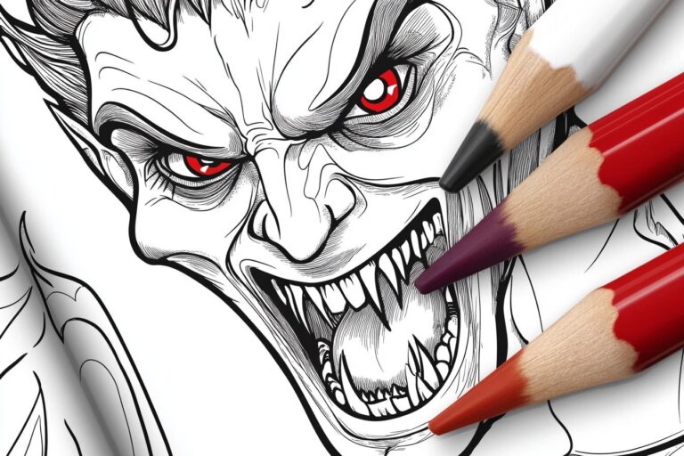 Vampire Coloring Pages : Fangs, Fun, and Fine Motor Skills