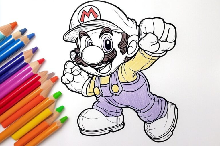 Wario Coloring Pages : Color Your Way to Wario Fun