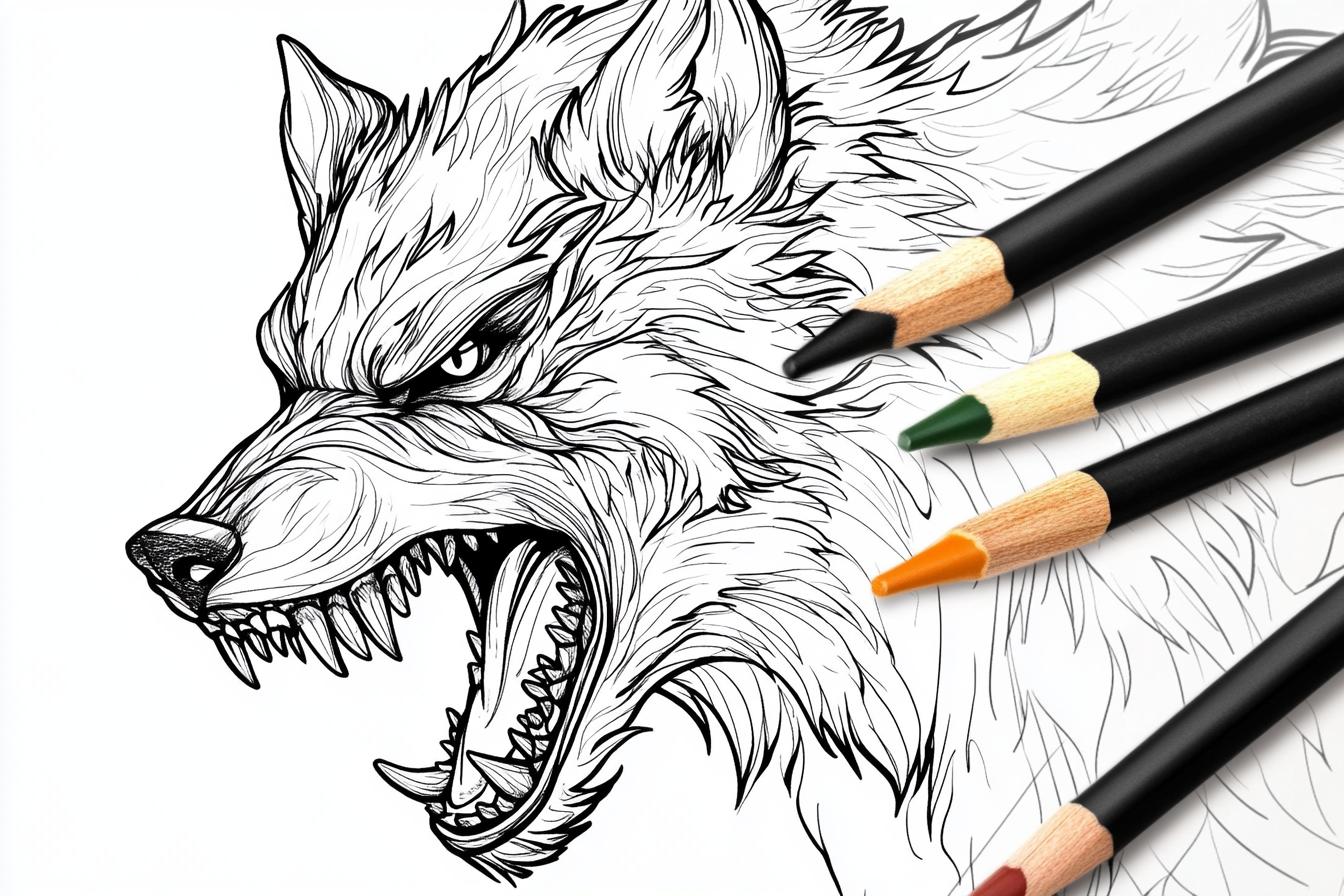 Free Printable PDF Werewolf Coloring Pages