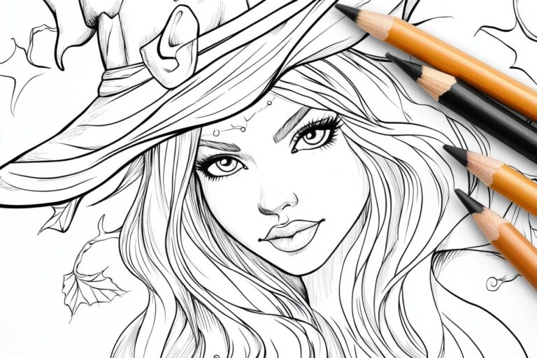 Witch Coloring Pages : Enchanting Designs for Creative Fun