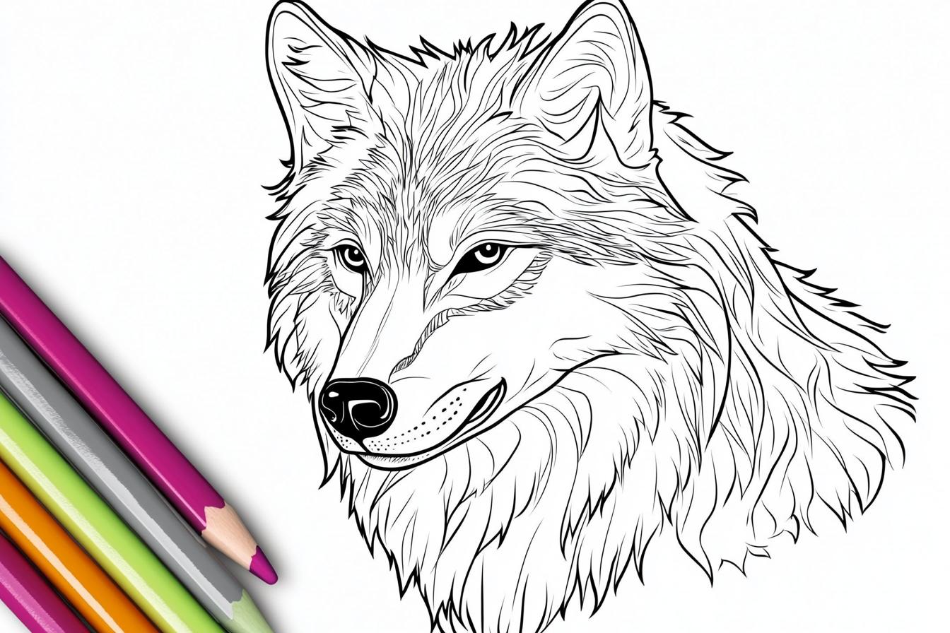 Wolf Coloring Pages Free Printable PDF Wolf Coloring Pages