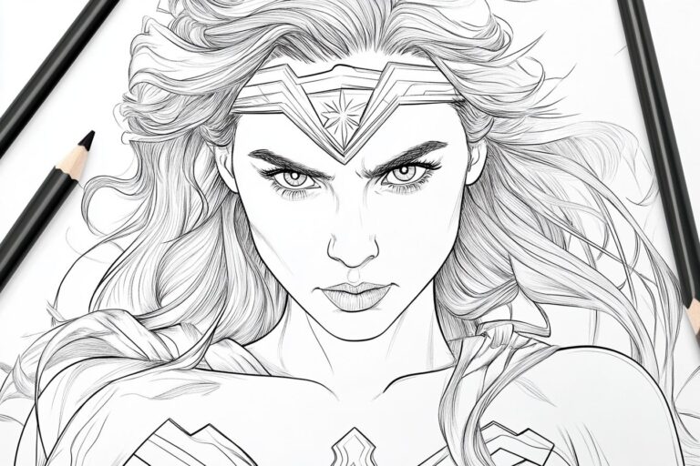 Wonder Woman Coloring Pages : Unleash Your Inner Hero
