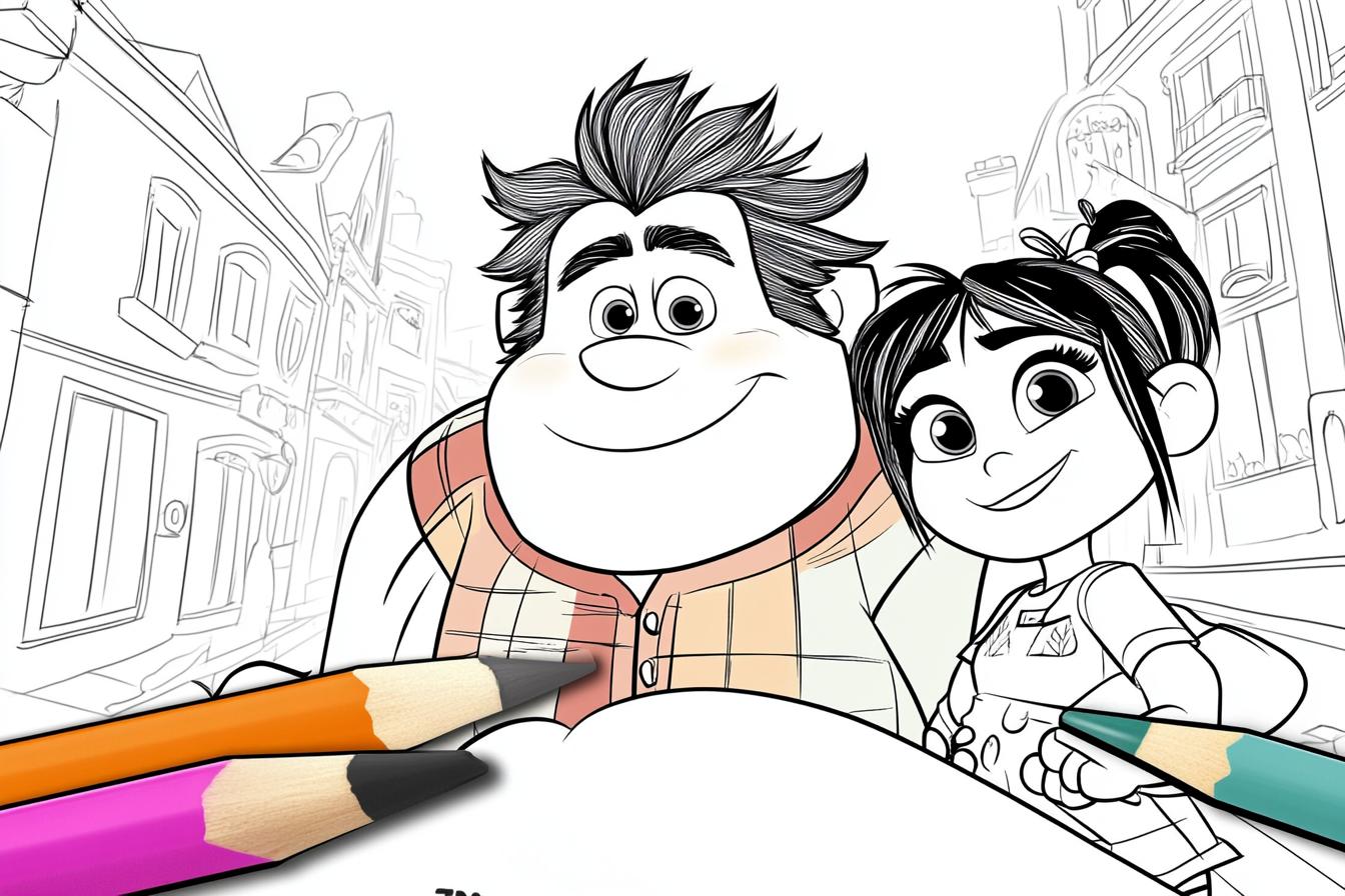 Wreck It Ralph Coloring Pages Free Printable PDF Wreck It Ralph Coloring Pages