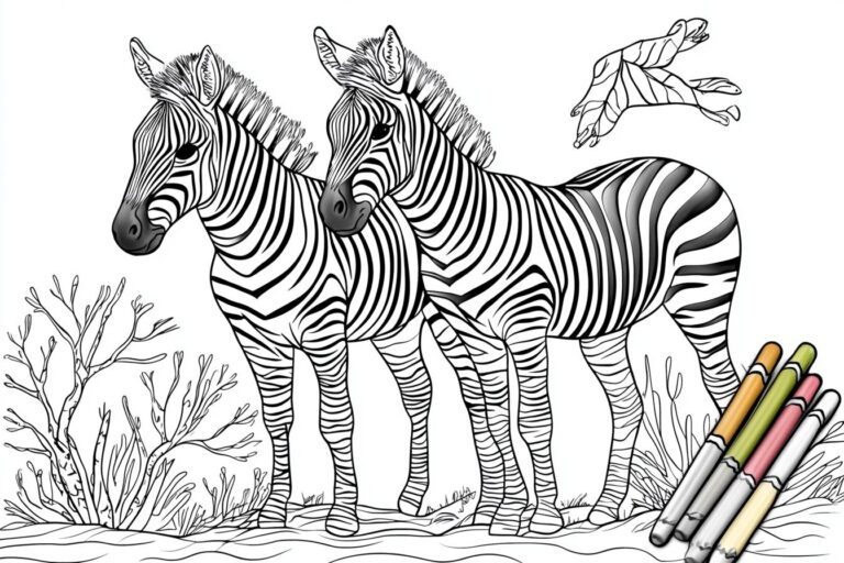 Zebra Coloring Pages : Unleash Your Stripes with Creative Fun