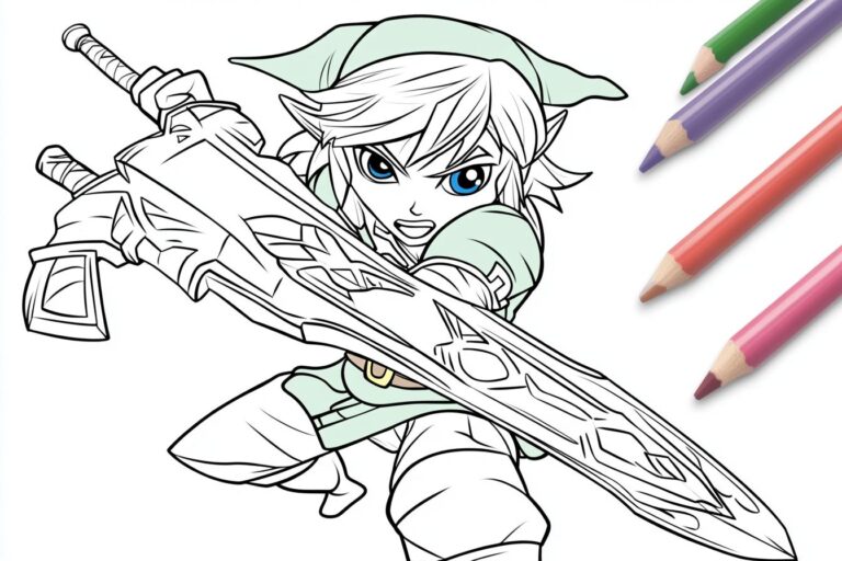 Zelda Coloring Pages : Color Your Way Through Hyrule